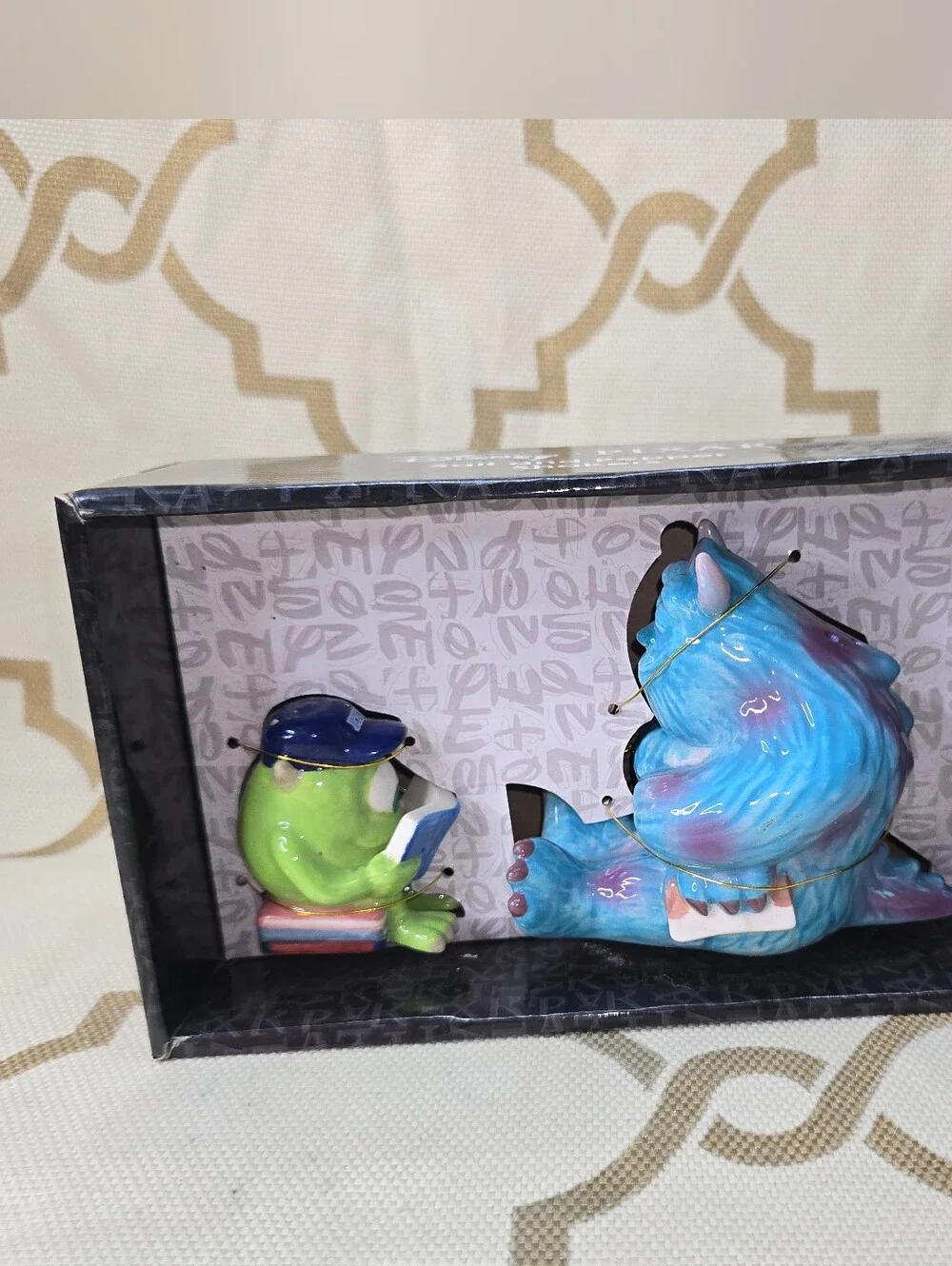 Disney Pixar Monsters Inc - Mike & Sulley Ceramic Salt & Pepper Shakers New